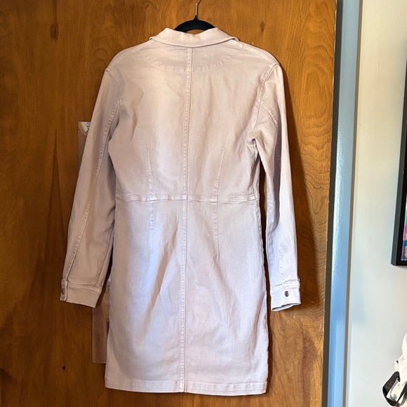 Samsoe Samsoe Lilac Button-Up Long Sleeve Denim Shirt Dress - Picture 9 of 10